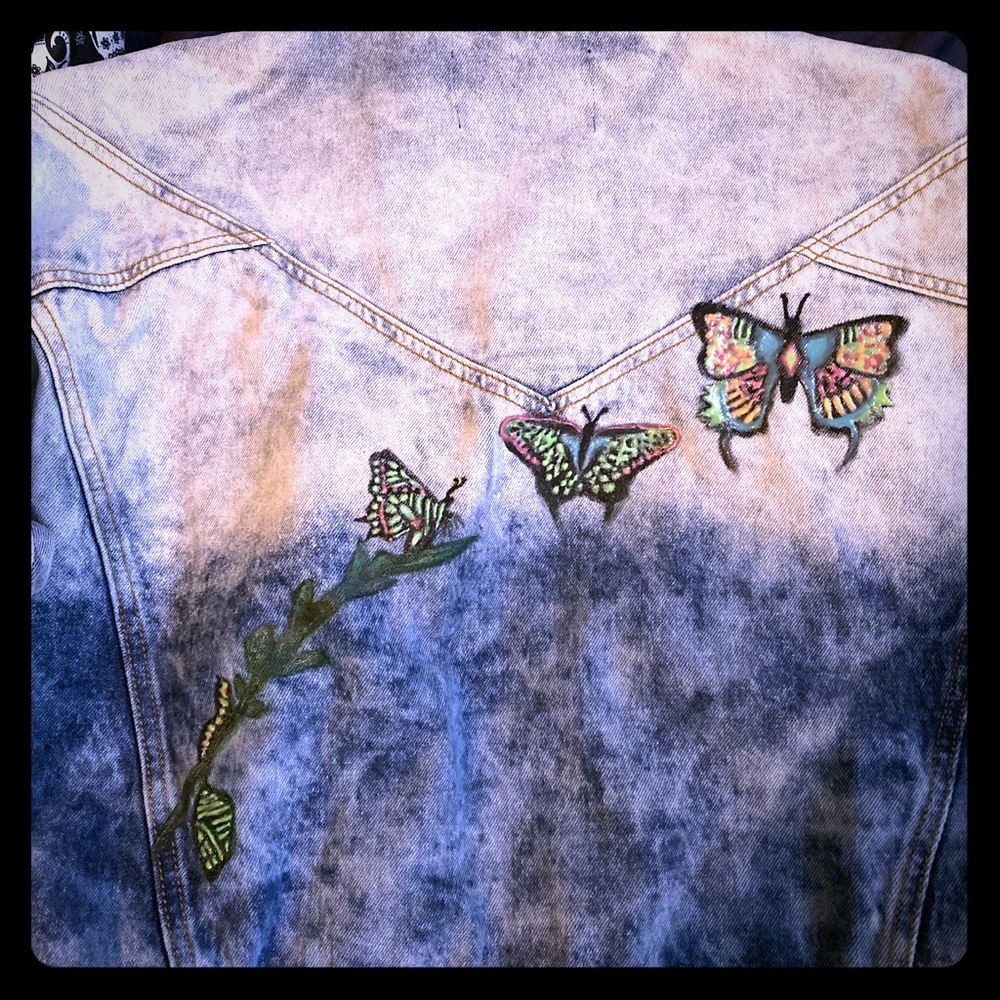 Custom Painted Jean Jacket - image 1
